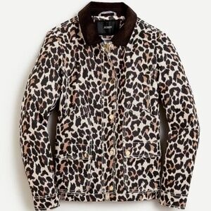 Brand New With Tags J. Crew Leopard Print Barn Coat Jacket XS